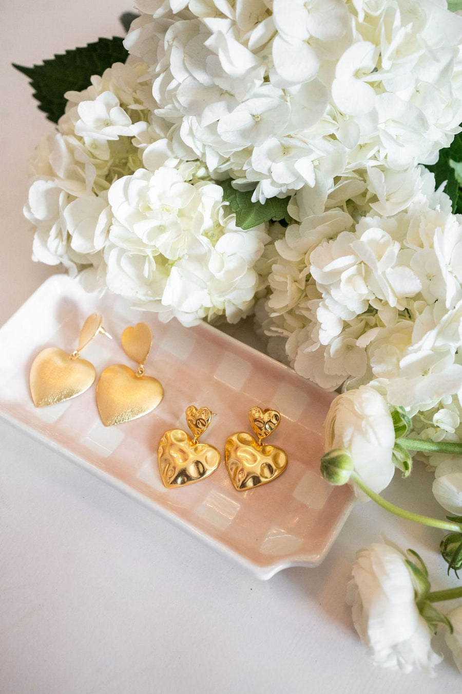 Scout - Brushed Gold Heart Earring- 18k Gold Plated - Glamourous Grace
