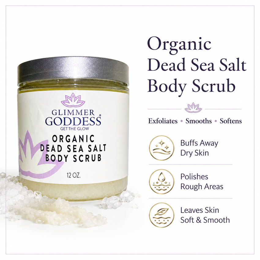Organic Dead Sea Salt Body Scrub – Exfoliates, Detoxifies & Firms Skin - Glamourous Grace