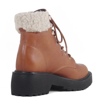 Seal Combat Boots with Shearling - Glamourous Grace