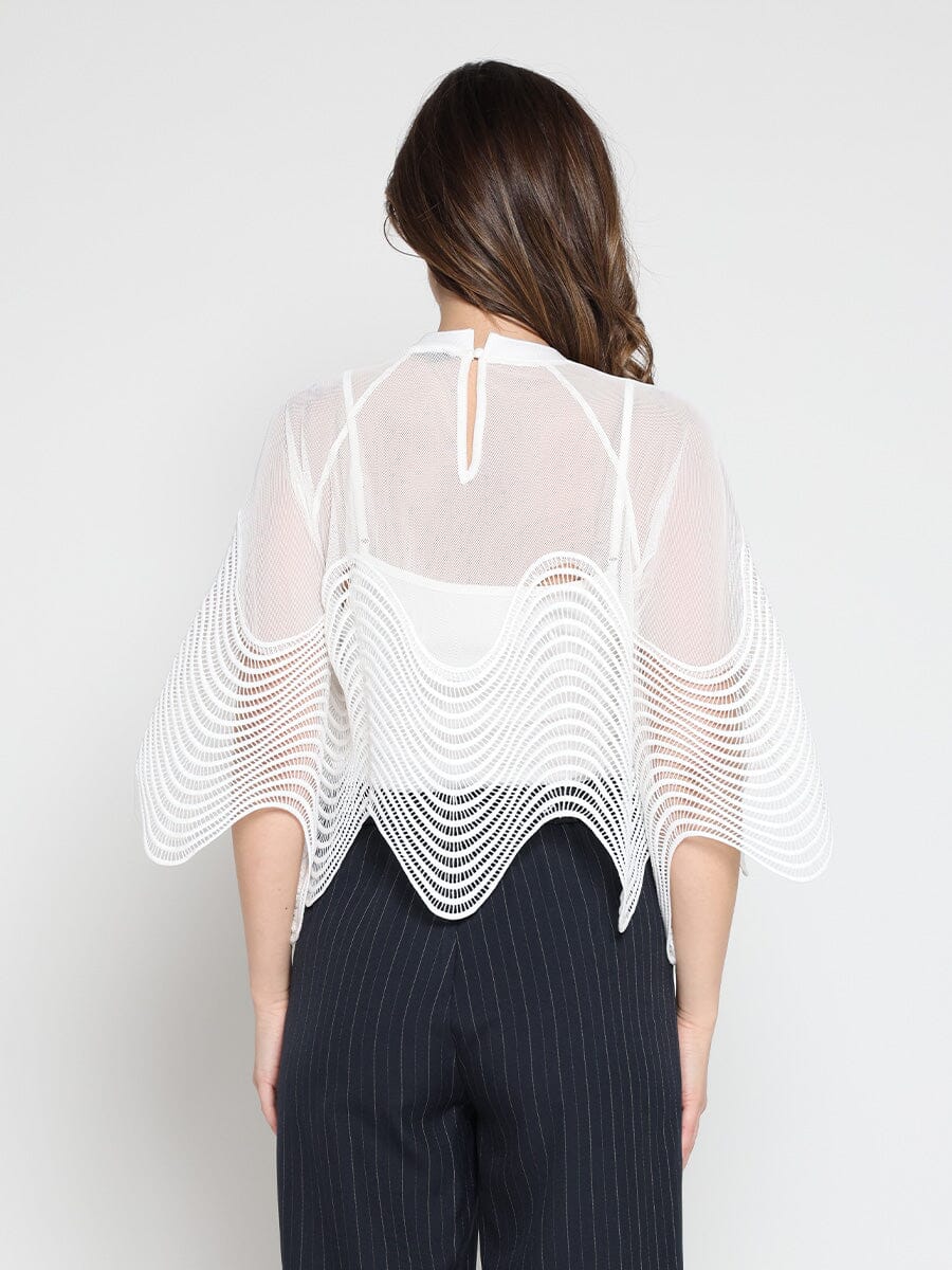 See-Through Round Lace Top - Glamourous Grace