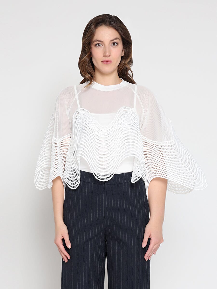 See-Through Round Lace Top - Glamourous Grace