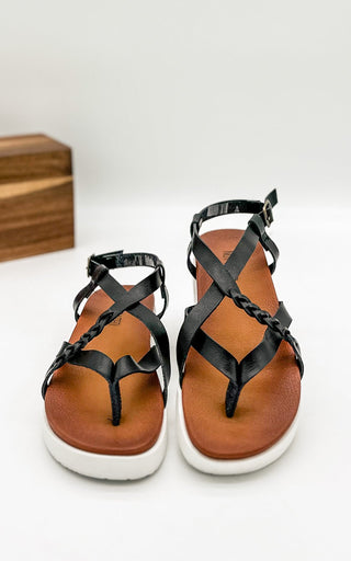 Sela Sandal in Black - Glamourous Grace