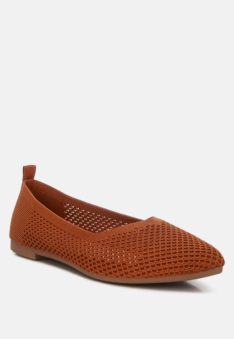 Selaris Fly Knit Slip On Ballerinas - Glamourous Grace
