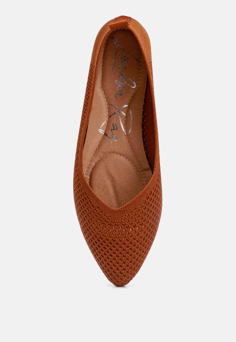 Selaris Fly Knit Slip On Ballerinas - Glamourous Grace