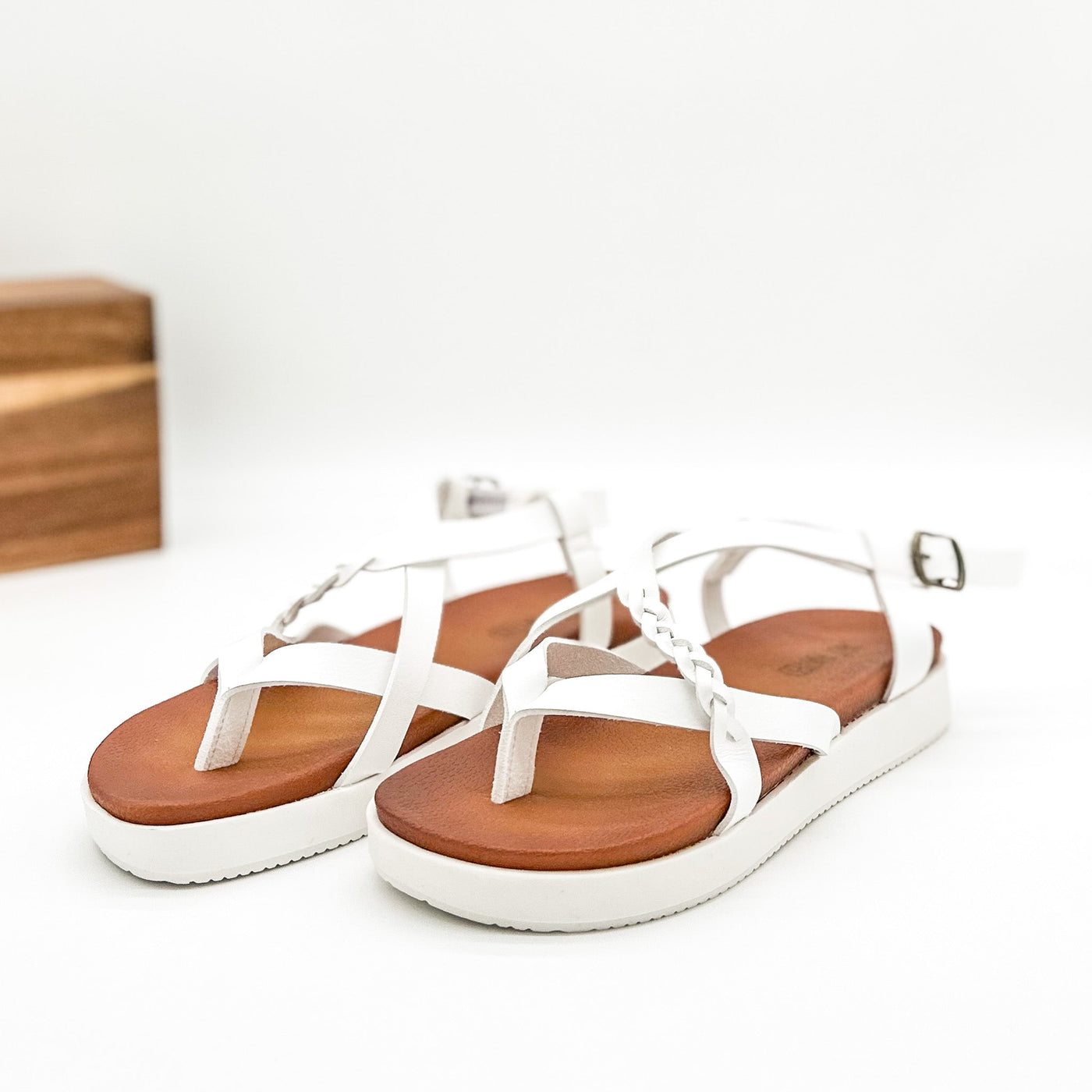 Sela Sandal in White - Glamourous Grace