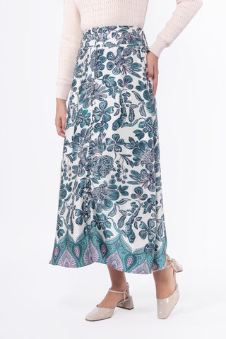 Selena Skirt (Green Pattern)