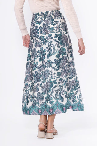 Selena Skirt (Green Pattern)