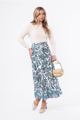 Selena Skirt (Green Pattern)