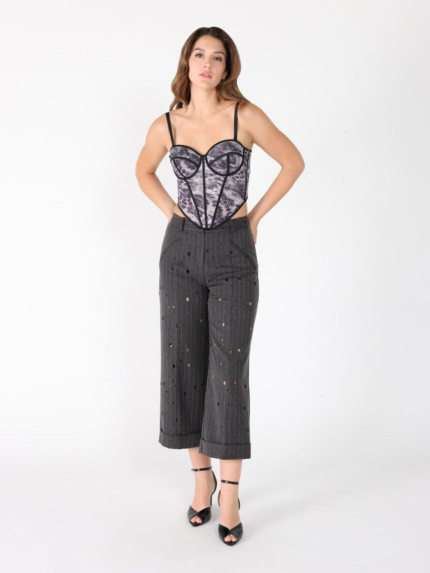Sequin Work Strap Bustier
