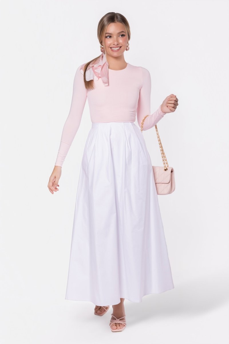 Serin Skirt (White) - Glamourous Grace