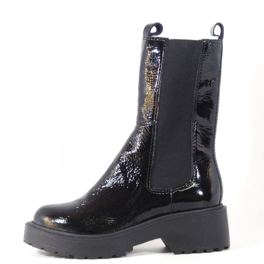 Shadow Leather Booties - Glamourous Grace