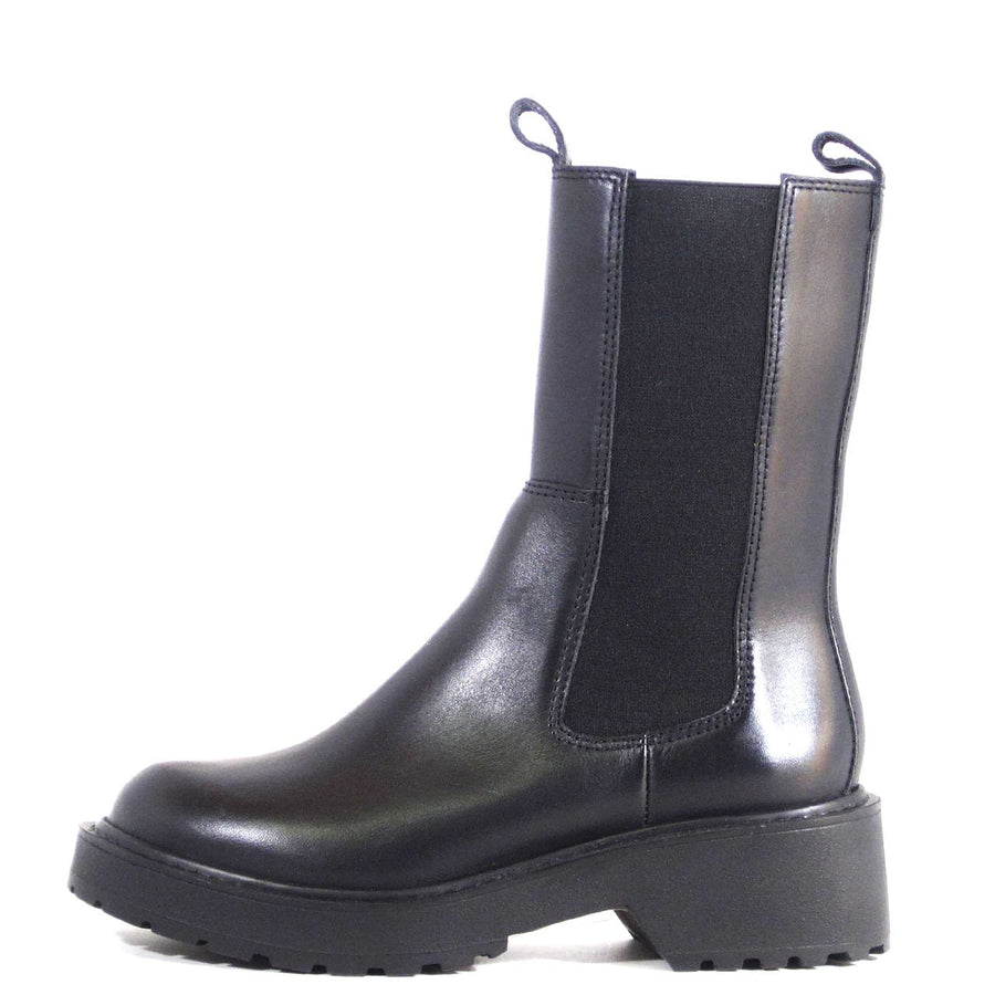 Shadow Leather Booties - Glamourous Grace
