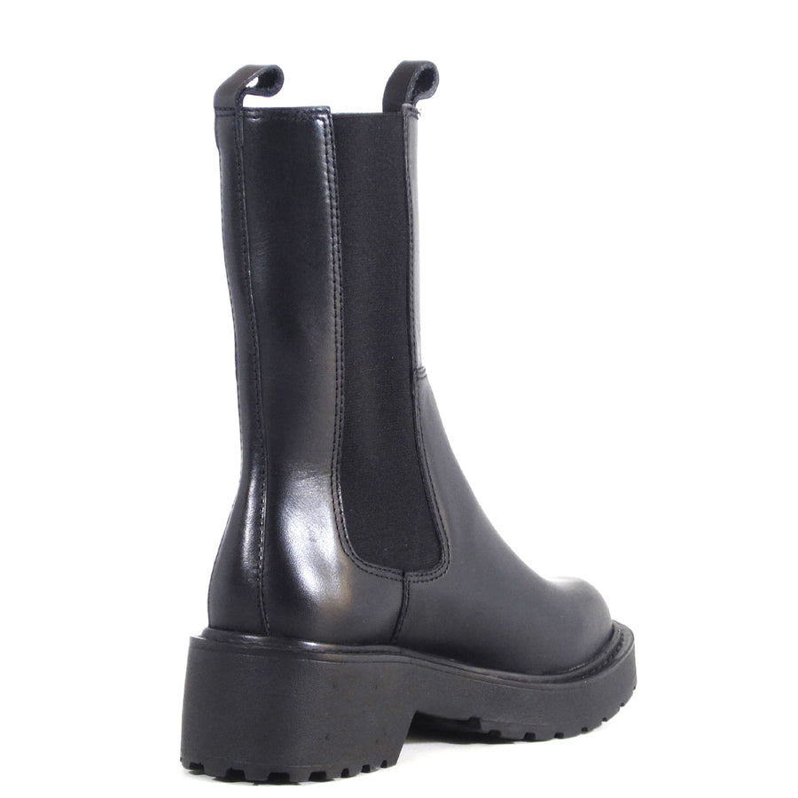 Shadow Leather Booties - Glamourous Grace