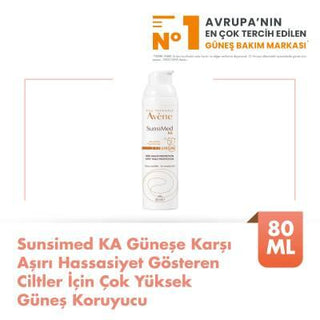 Avene Sunsimed KA High Protection Sunscreen SPF 50+ for Sensitive Skin - Water-Resistant, Non-Whitening, Soothing Avène Thermal Water - 2.71 fl oz - Glamourous Grace