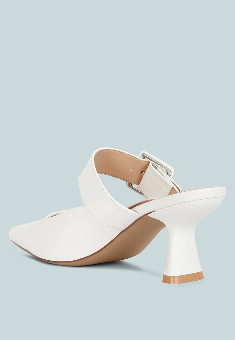 Shein Star Slim Block Heel Mules - Glamourous Grace