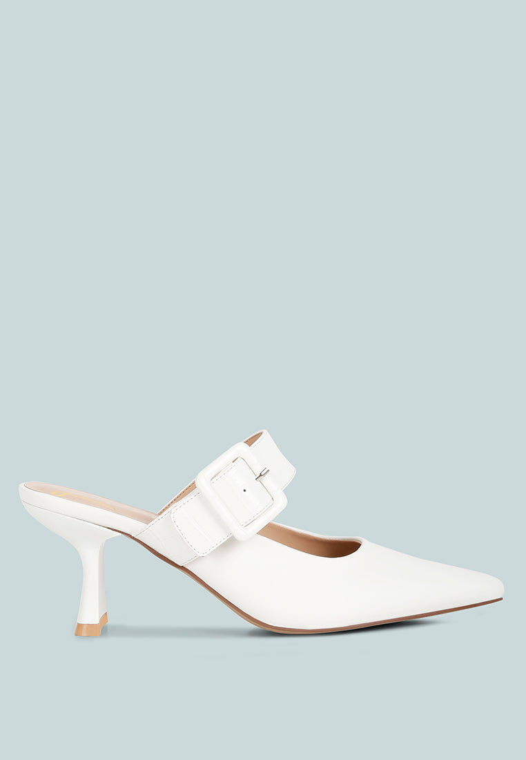 Shein Star Slim Block Heel Mules - Glamourous Grace