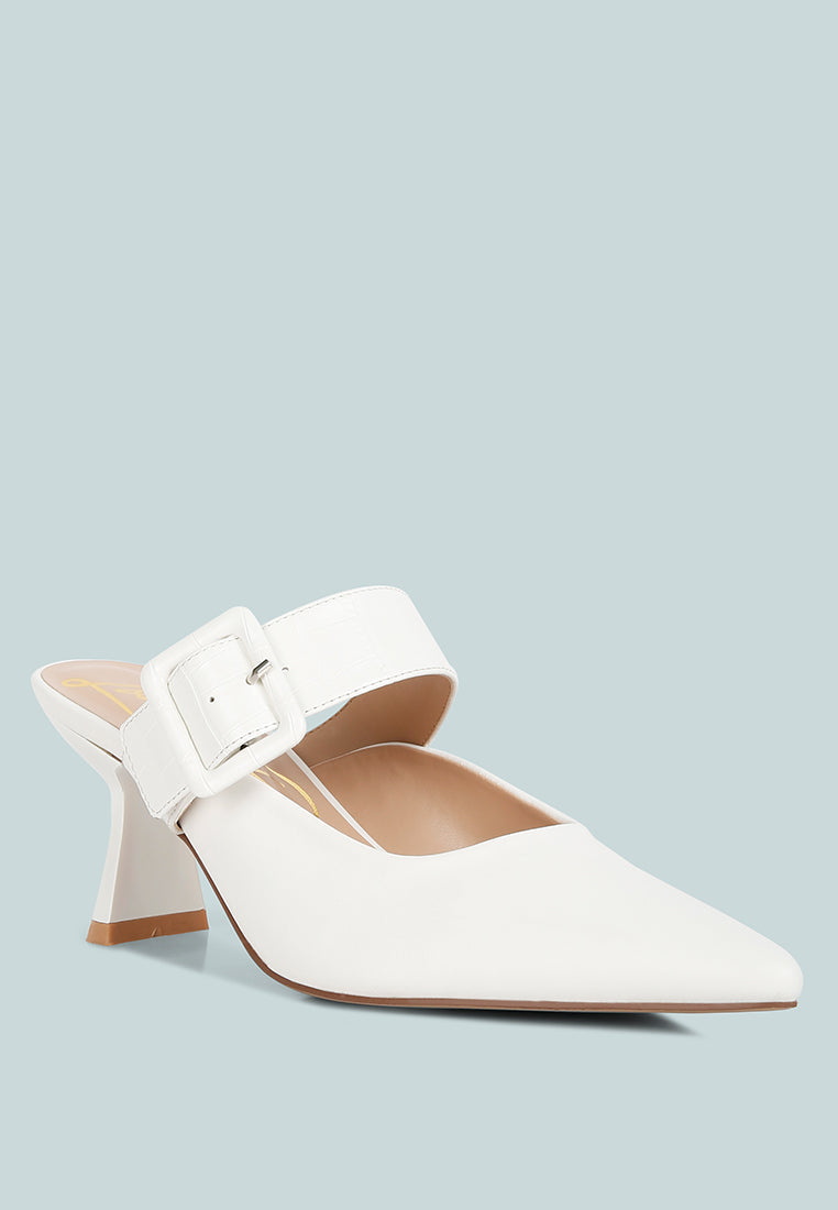 Shein Star Slim Block Heel Mules - Glamourous Grace