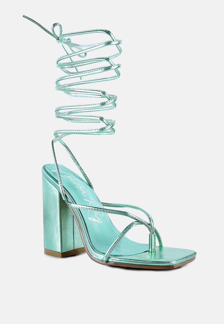 Shewolf Lace Up High Heel Sandals - Glamourous Grace