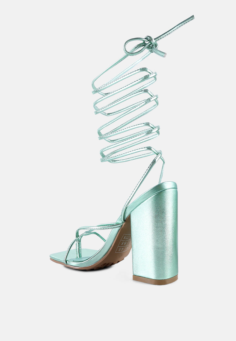 Shewolf Lace Up High Heel Sandals - Glamourous Grace