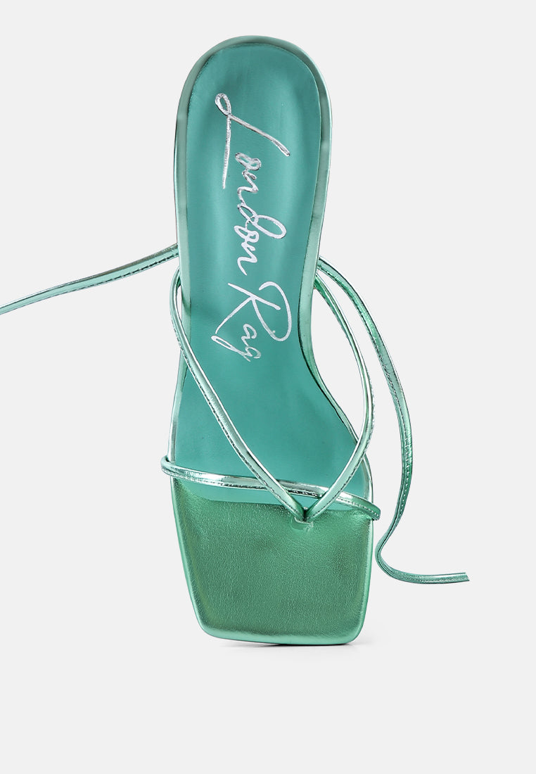 Shewolf Lace Up High Heel Sandals - Glamourous Grace