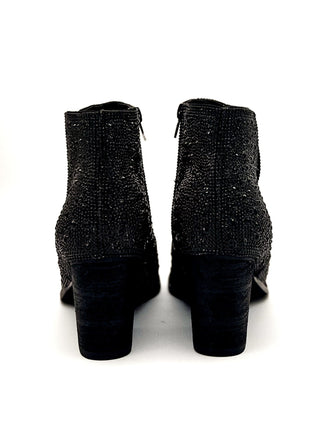 Shine Star Rhinestone Bootie in Black - Glamourous Grace