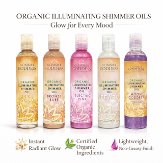 Organic Shimmer Body Oil for a Soft, Non-Greasy Body Glow
