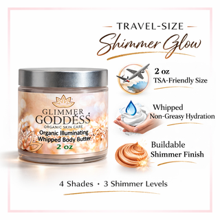 Organic Shimmer Body Butter 2 oz – Travel - Glamourous Grace