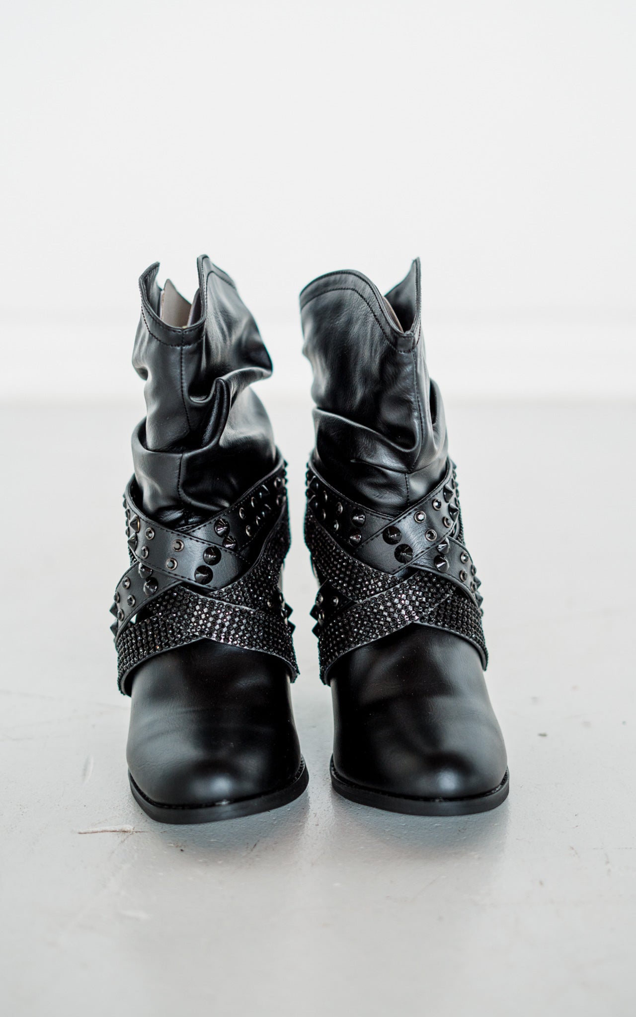 Short Change Booties in Black - Glamourous Grace