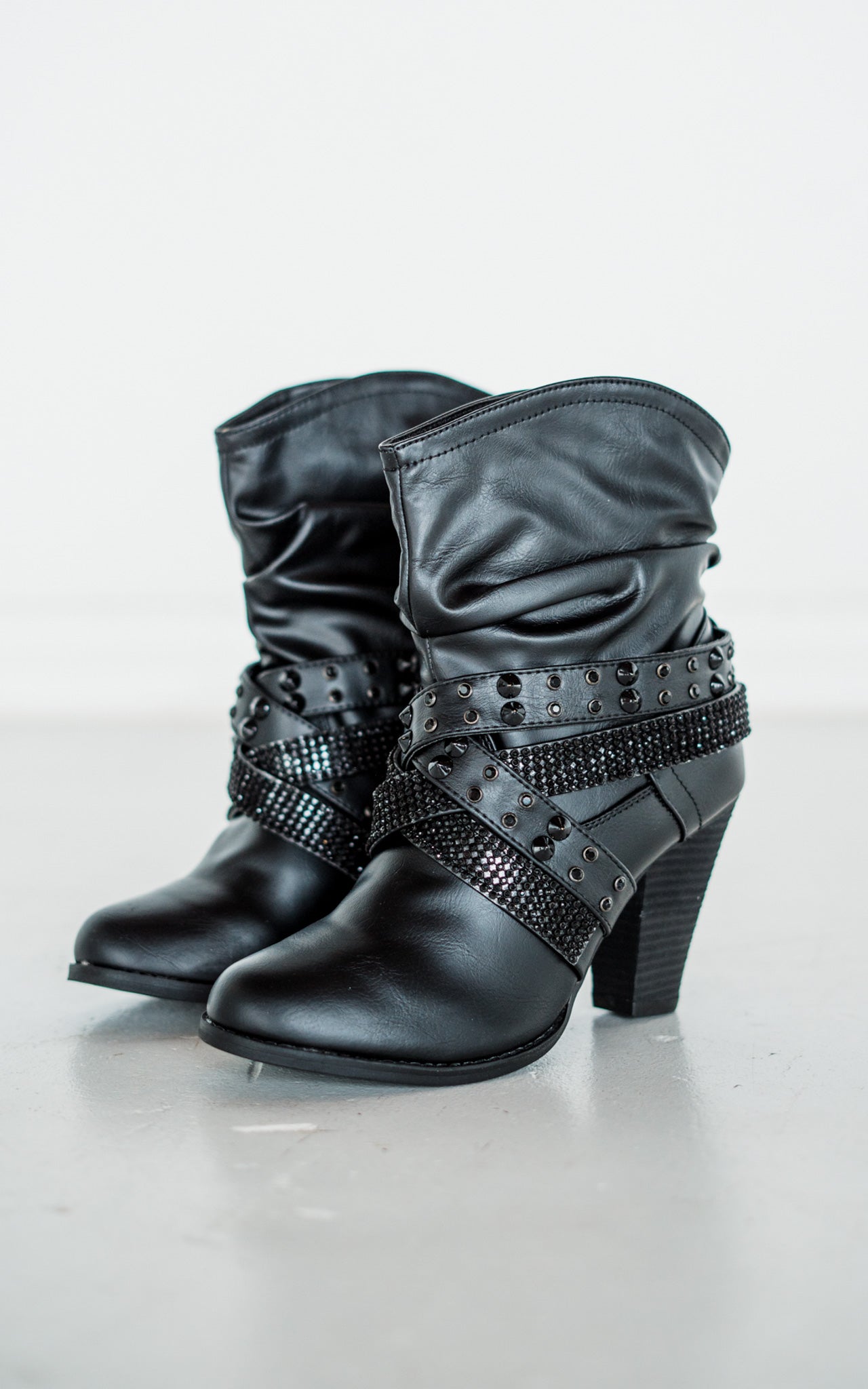 Short Change Booties in Black - Glamourous Grace