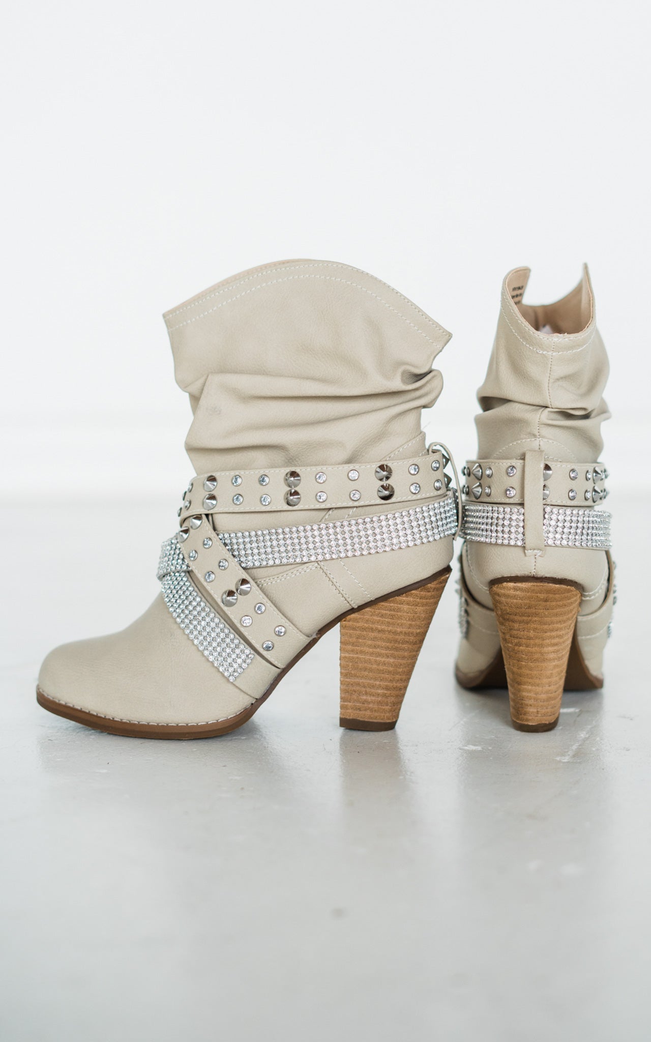 Short Change Booties in Cream - Glamourous Grace