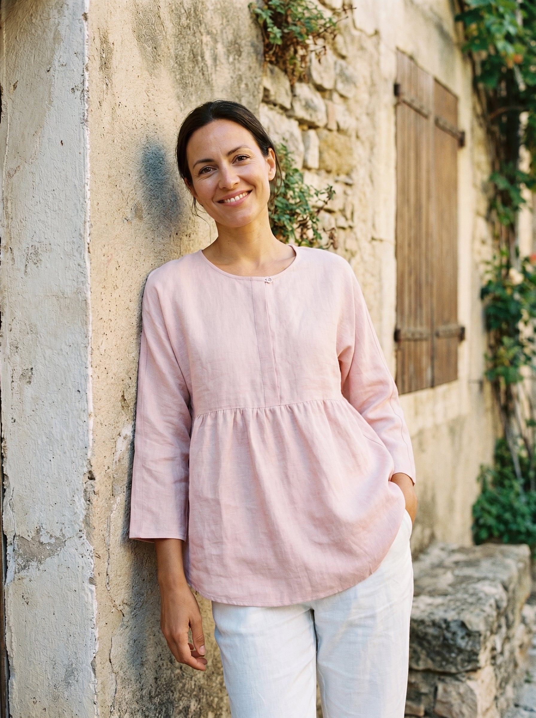 Linen Long-Sleeved Top SITKA - Glamourous Grace