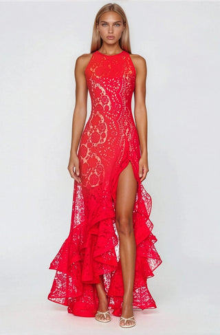 Sicilia Midi Dress – Red - Glamourous Grace