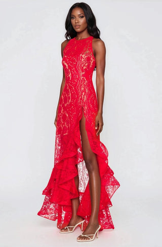 Sicilia Midi Dress – Red - Glamourous Grace