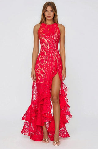 Sicilia Midi Dress – Red - Glamourous Grace