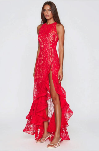 Sicilia Midi Dress – Red - Glamourous Grace