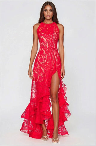 Sicilia Midi Dress – Red - Glamourous Grace
