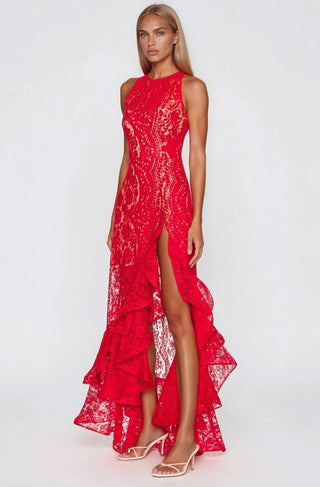 Sicilia Midi Dress – Red - Glamourous Grace