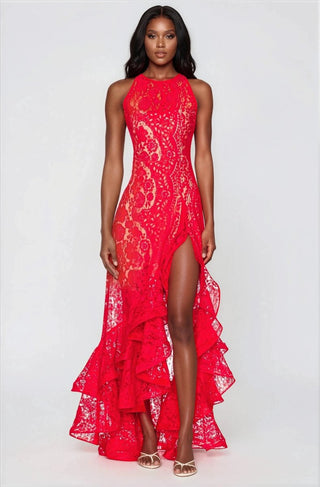Sicilia Midi Dress – Red - Glamourous Grace