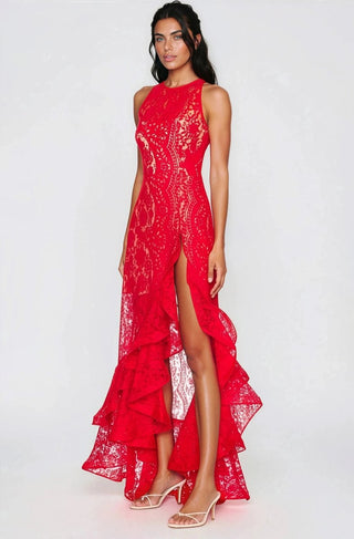 Sicilia Midi Dress – Red - Glamourous Grace