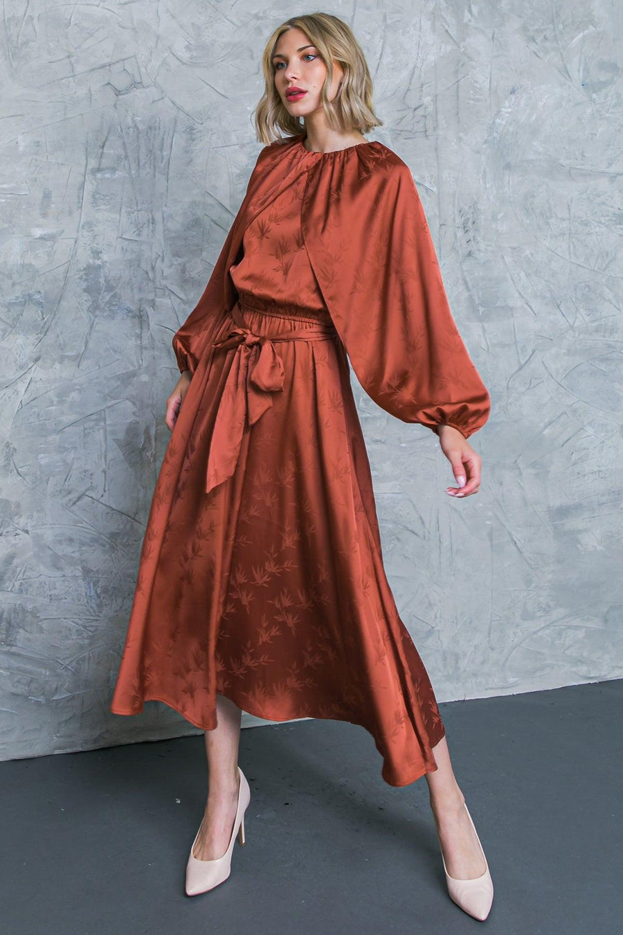 PROGRESS OVER PERFECTION SATIN MIDI DRESS - Glamourous Grace