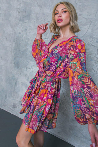 PICKING DAISIES PLUM WOVEN MINI DRESS - Glamourous Grace