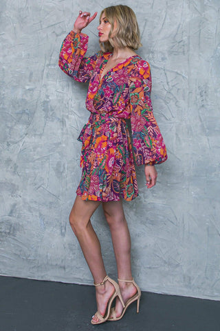 PICKING DAISIES PLUM WOVEN MINI DRESS - Glamourous Grace