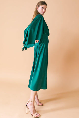 CAUGHT FEELINGS WOVEN MIDI DRESS - Glamourous Grace