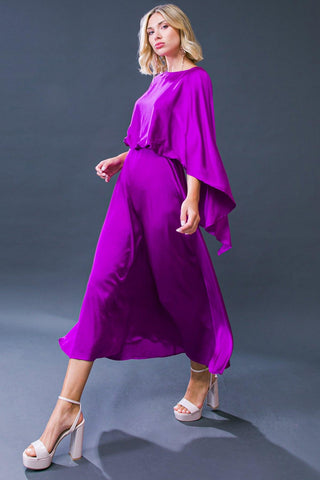 CAUGHT FEELINGS WOVEN MIDI DRESS - Glamourous Grace