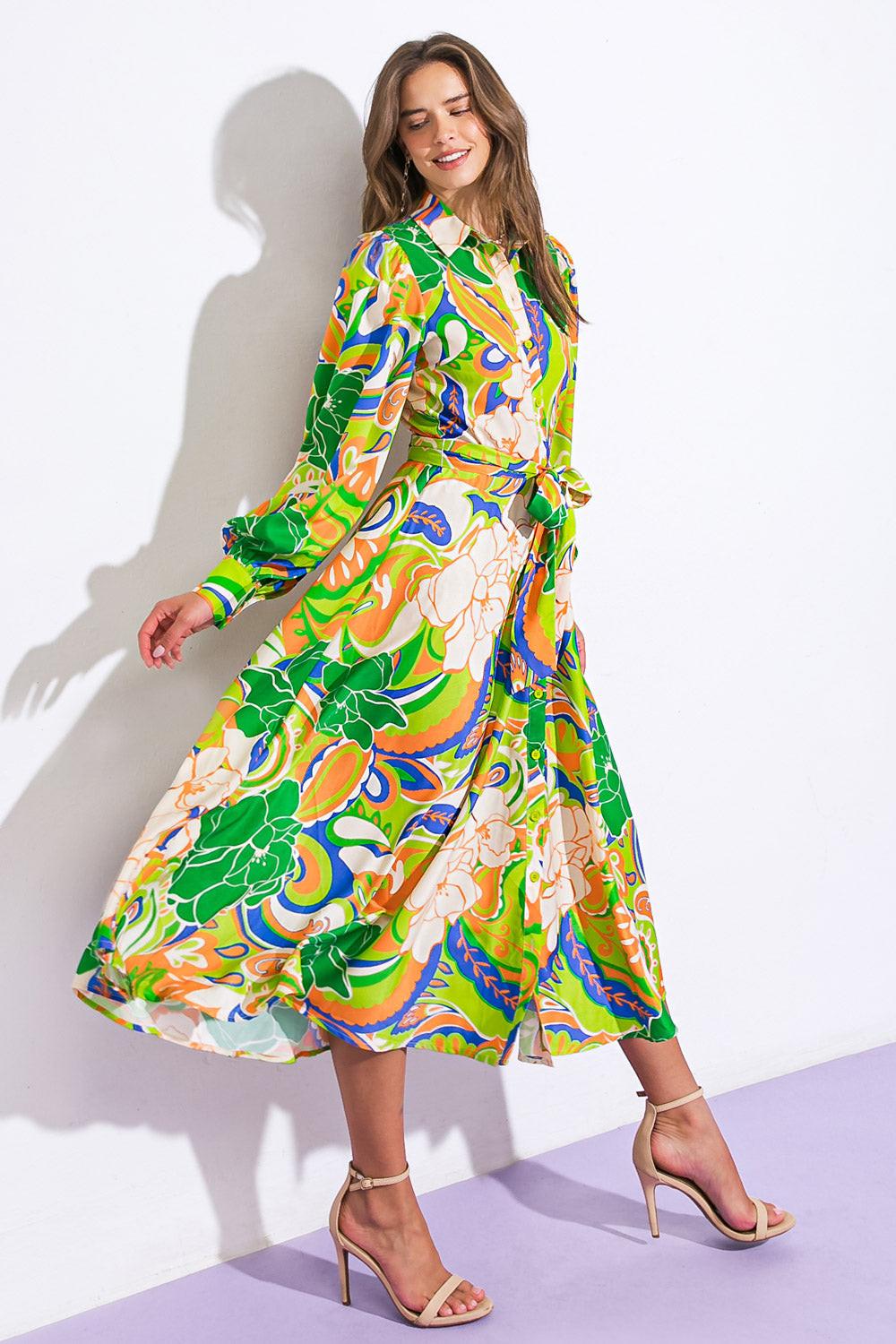 DESIRABLE STYLE WOVEN MIDI DRESS - Glamourous Grace