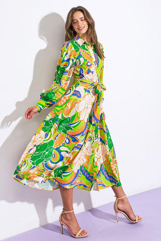 DESIRABLE STYLE WOVEN MIDI DRESS - Glamourous Grace