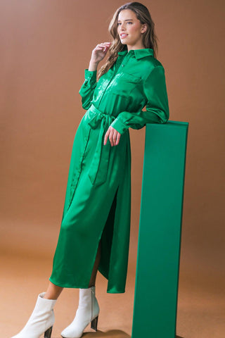 IT'S YOUR PLACE WOVEN MIDI DRESS - Glamourous Grace