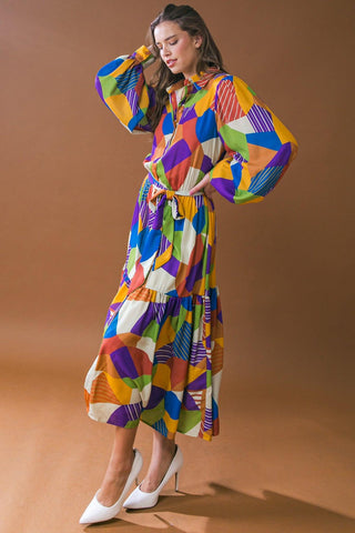 REMARKABLE FLAIR WOVEN MIDI DRESS - Glamourous Grace
