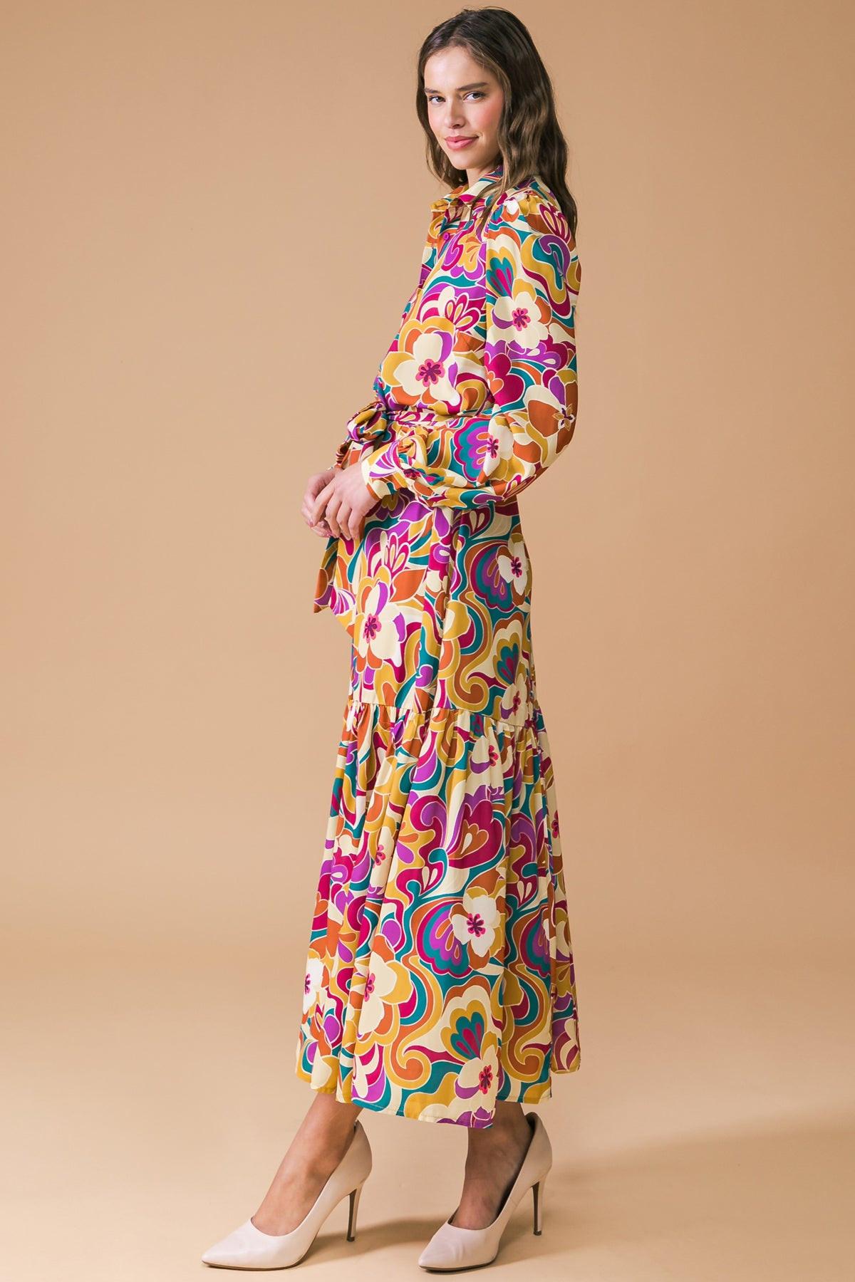 MY EYES ON YOU WOVEN MIDI DRESS - Glamourous Grace