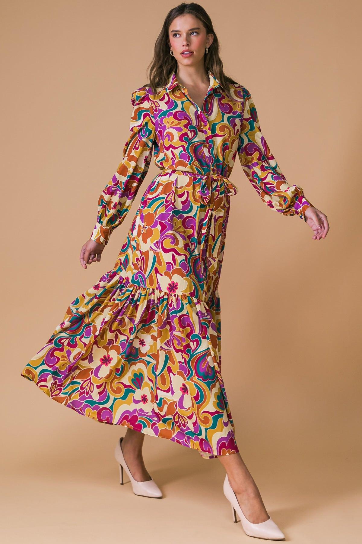 MY EYES ON YOU WOVEN MIDI DRESS - Glamourous Grace